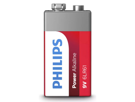 PHILIPS Power αλκαλικές μπαταρίες 6LR61P1B/10, 6LR61 9V, 1τμχ