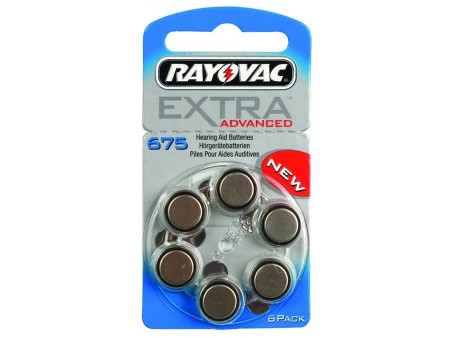 RAYOVAC μπαταρίες ακουστικών βαρηκοΐας 675MF, mercury free, 1,45V, 6τμχ