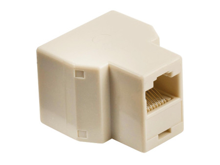 POWERTECH Αντάπτορας RJ45 (F) σε 2x RJ45 (F) CAB-N128, λευκό