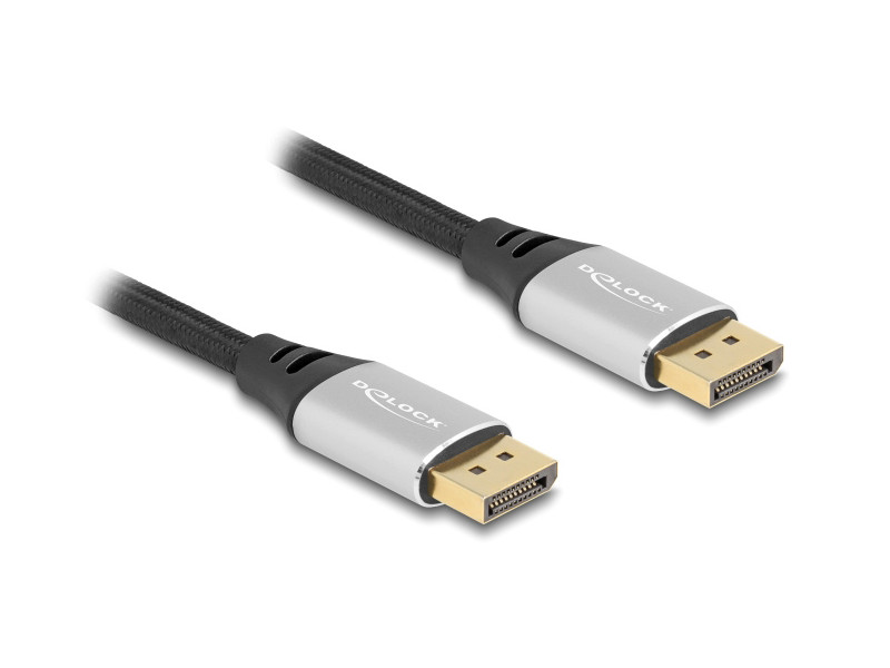 DELOCK καλώδιο DisplayPort 2.1 80634, 16K/60Hz, 40 Gbps, 2m, μαύρο