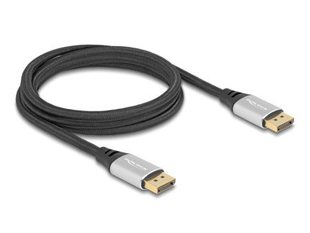 DELOCK καλώδιο DisplayPort 2.1 80634, 16K/60Hz, 40 Gbps, 2m, μαύρο