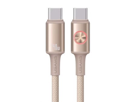 USAMS καλώδιο USB-C SJ751, 240W, 480Mbps, 1.2m, μπεζ