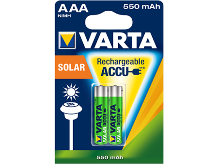 Varta Επαναφορτιζόμενη Solar 550mAh HR03 AAA (2τμχ) | ATC | 01.003.0042