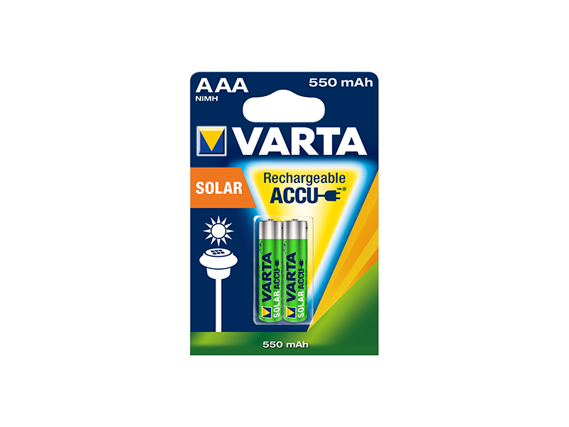 Varta Επαναφορτιζόμενη Solar 550mAh HR03 AAA (2τμχ) | ATC | 01.003.0042