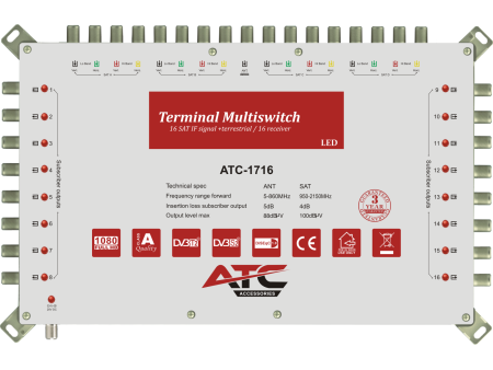 ATC ΠΟΛΥΔΙΑΚΟΠΤΗΣ ATC-1716 (4 Sat + 1 Ter / 16 Εξόδοι) | ATC | 03.002.0054