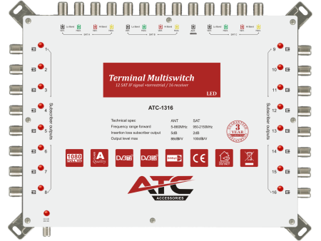 ATC ΠΟΛΥΔΙΑΚΟΠΤΗΣ ATC-1316 (3 Sat + 1 Ter / 16 Εξόδοι) | ATC | 03.002.0052