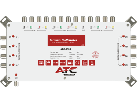 ATC ΠΟΛΥΔΙΑΚΟΠΤΗΣ ATC-1308 (3 Sat + 1 Ter / 8 Εξόδοι) | ATC | 03.002.0051