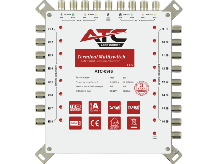 ATC ΠΟΛΥΔΙΑΚΟΠΤΗΣ ATC-0916 (2 Sat + 1 Ter / 16 Εξόδοι) | ATC | 03.002.0050