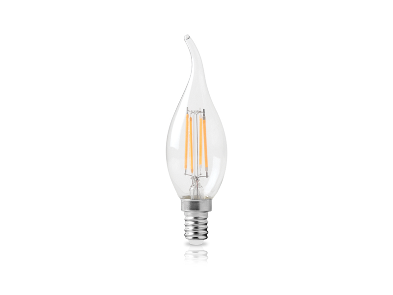 ΦOSME  LED FILAMENT DIMABLE C35 TIP ΚΕΡΙ ΜΕ ΜΥΤΗ ΔΙΑΦΑΝΟ 6W E14 2800k 490LM 360'