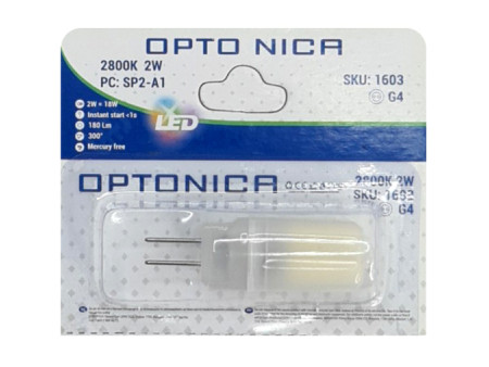 OPTONICA LED λάμπα 1603, 2W, 2800K, 180lm, G4