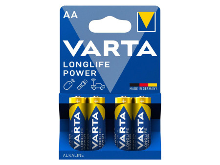 VARTA αλκαλικές μπαταρίες Longlife Power, AA/LR6, 1.5V, 4τμχ