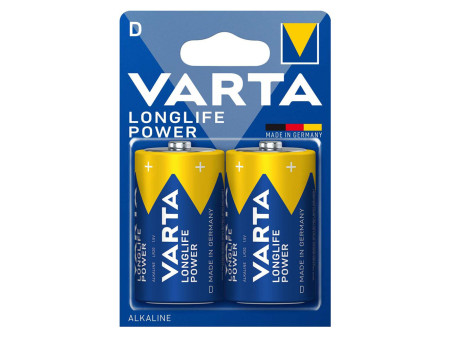 VARTA αλκαλικές μπαταρίες Longlife Power, D/LR20, 1.5V, 2τμχ