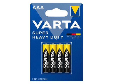 VARTA μπαταρίες Zinc Carbon Super Heavy Duty, AAA/R03, 1.5V, 4τμχ