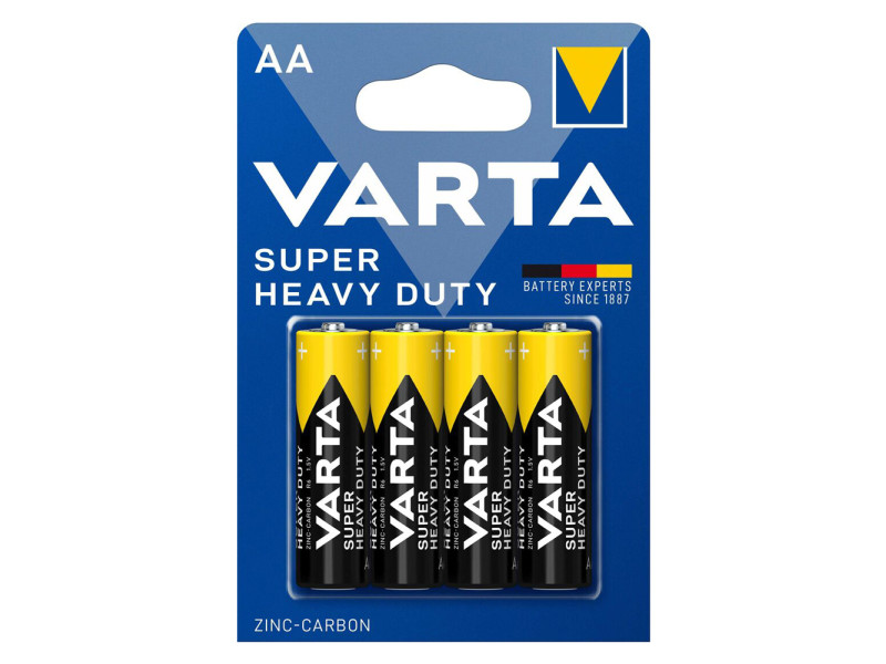 VARTA μπαταρίες Zinc Carbon Super Heavy Duty, AA/R6P, 1.5V, 4τμχ