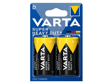 VARTA μπαταρίες Zinc Carbon Super Heavy Duty, D/R20P, 1.5V, 2τμχ