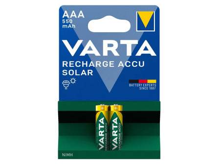 VARTA επαναφορτιζόμενες μπαταρίες λιθίου Solar, AAA, 550mAh, 1.2V, 2τμχ