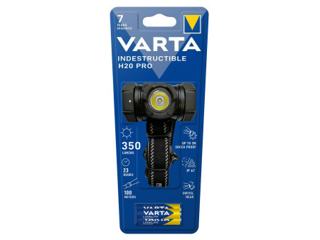 VARTA LED φακός κεφαλής Indestructible H20 Pro, 350lm, IP67, μαύρος