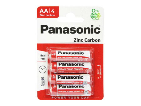 PANASONIC μπαταρίες Zinc Carbon, AA/LR6, 1.5V, 4τμχ