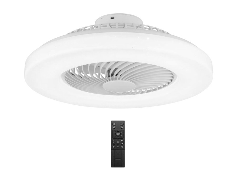 POWERTECH smart ανεμιστήρας οροφής HLL-0172 με LED φως, 36W, Φ55x20cm, λευκός