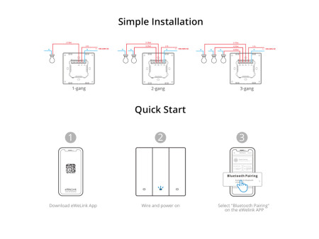 SONOFF smart διακόπτης M5-3C-86, τριπλός, WiFi, γκρι