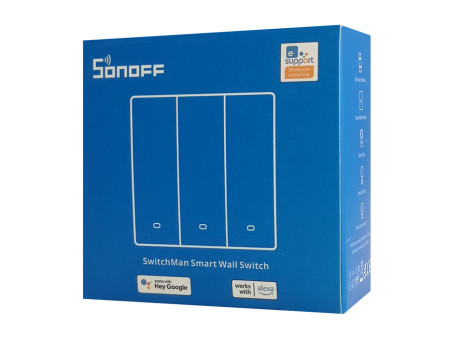 SONOFF smart διακόπτης M5-3C-86, τριπλός, WiFi, γκρι