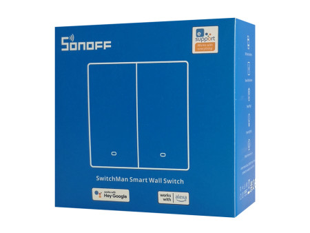 SONOFF smart διακόπτης M5-2C-86, διπλός, WiFi, γκρι