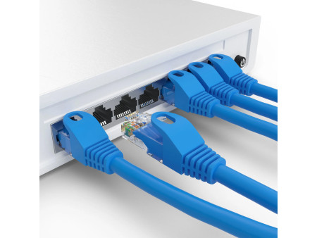 POWERTECH καλώδιο δικτύου CAB-N389, Cat 6 U/UTP, CCA, 250Hz, 0.25m, μπλε