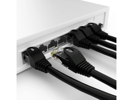 POWERTECH καλώδιο δικτύου CAB-N404, Cat 6 U/UTP, CCA, 250Hz, 2m, μαύρο