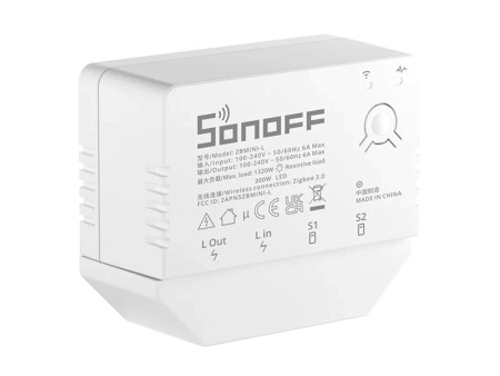 SONOFF smart διακόπτης ZBMINI-L, 1-gang, ZigBee 3.0, λευκός