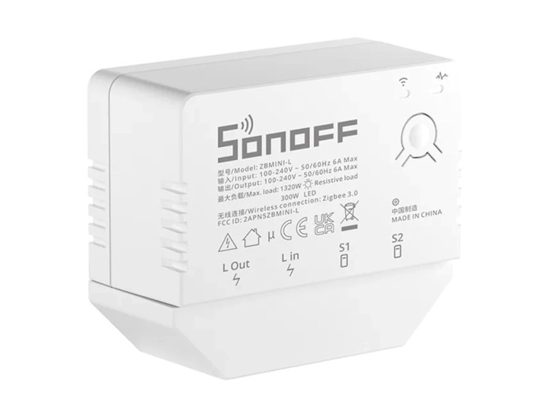 SONOFF smart διακόπτης ZBMINI-L, 1-gang, ZigBee 3.0, λευκός