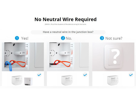 SONOFF smart διακόπτης ZBMINI-L, 1-gang, ZigBee 3.0, λευκός