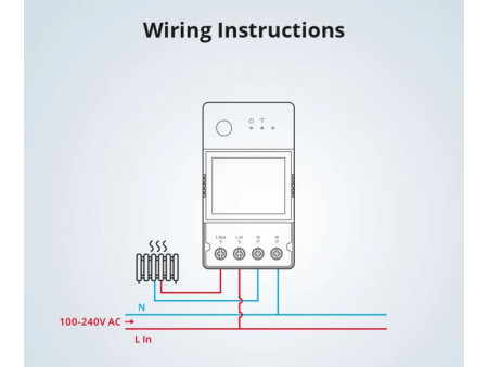 SONOFF smart διακόπτης παρακολούθησης ισχύος POWR320D, Wi-Fi, 20A