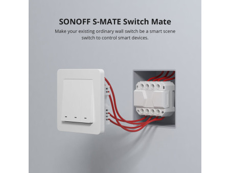 SONOFF smart διακόπτης S-MATE, 3 κανάλια, 16A, λευκός