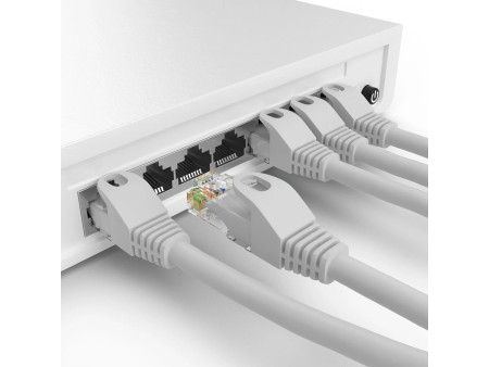 POWERTECH καλώδιο δικτύου CAB-N413, Cat 6 U/UTP, CCA, 250Hz, 0.25m, γκρι