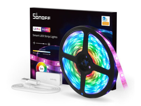 SONOFF smart LED καλωδιοταινία L3 Pro, RGBIC, αδιάβροχη, Wi-Fi & BT, 5m