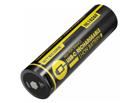 NITECORE επαναφορτιζόμενη μπαταρία τύπου 18650 NL1826R, 2600mAh, USB-C