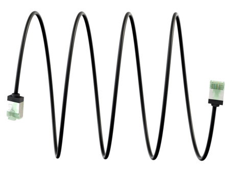 GOOBAY καλώδιο δικτύου 74351, CAT 8.1 U/FTP, slim, copper, 40Gbps, 0.25m, μαύρο