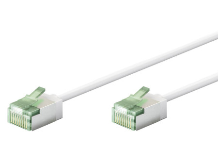 GOOBAY καλώδιο δικτύου 74358, CAT 8.1 U/FTP, slim, copper, 40Gbps, 0.25m, λευκό