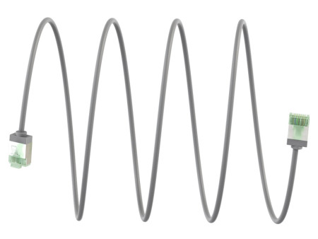 GOOBAY καλώδιο δικτύου 74344, CAT 8.1 U/FTP, slim, copper, 40Gbps, 0.25m, γκρι