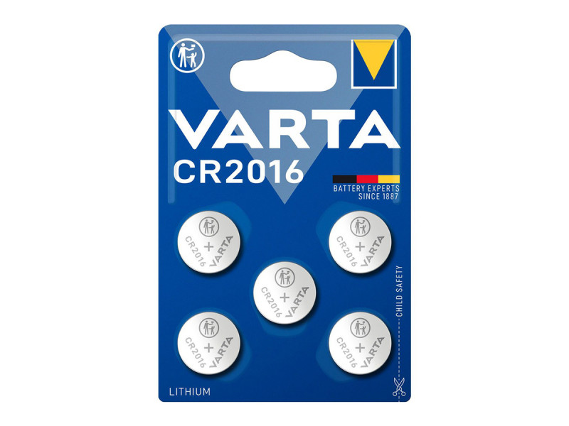 VARTA μπαταρία λιθίου CR2016, 3V, 5τμχ