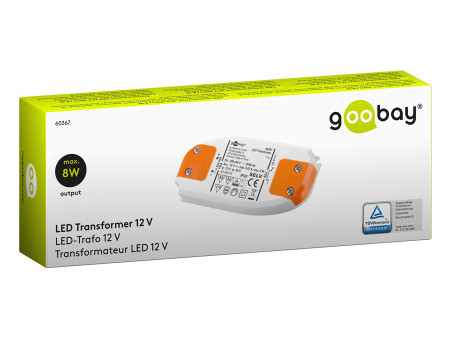 GOOBAY μετασχηματιστής LED 60367, 12V, 8W, IP20