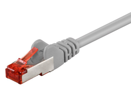 GOOBAY καλώδιο δικτύου 92455, CAT 6 S/FTP, copper, 250MHz, 0.15m, γκρι