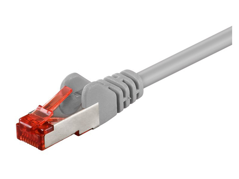 GOOBAY καλώδιο δικτύου 92455, CAT 6 S/FTP, copper, 250MHz, 0.15m, γκρι