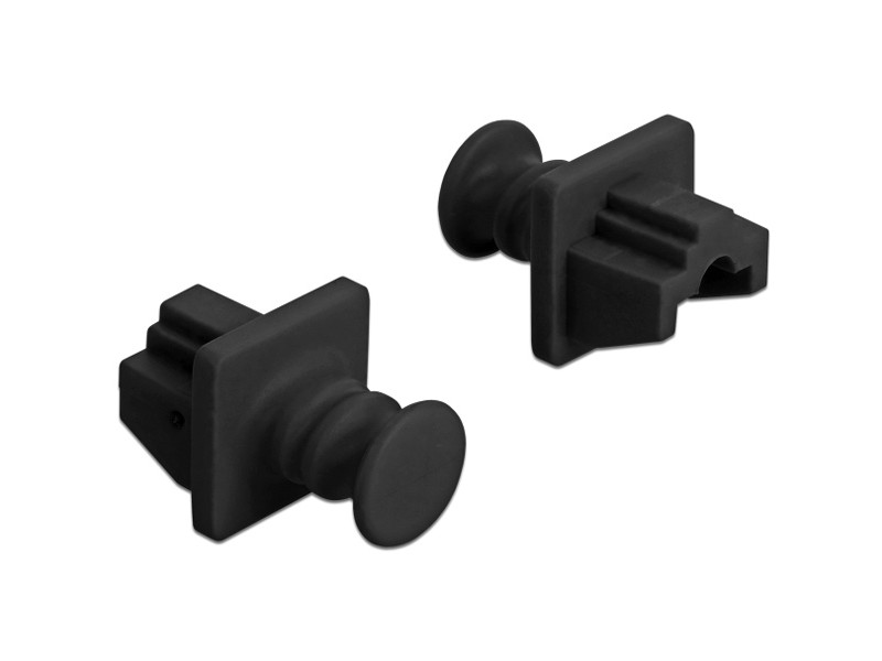 DELOCK κάλυμμα προστασίας για θύρα RJ45 86176, μαύρο, 10τμχ