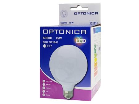 OPTONICA LED λάμπα G95 SP1841, 15W, 6000K, E27, 1200lm