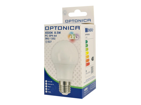 OPTONICA LED λάμπα A60 1352, 8.5W, 4500K, E27, 806lm