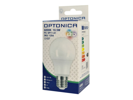 OPTONICA LED λάμπα A60 1354, 10.5W, 6000K, E27, 1055lm