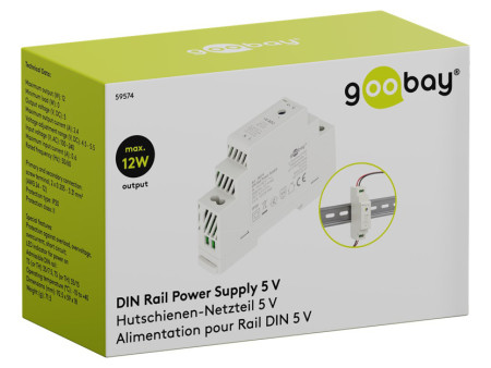 GOOBAY τροφοδοτικό 59574 για DIN rail, 5V/2.4A, 12W, IP20