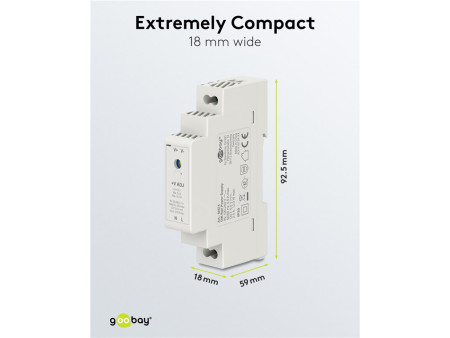 GOOBAY τροφοδοτικό 59574 για DIN rail, 5V/2.4A, 12W, IP20