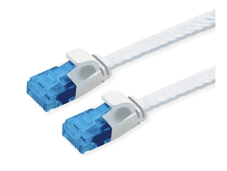 POWERTECH καλώδιο δικτύου CAB-N331, flat, Cat 6a U/UTP, 50cm, λευκό